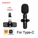 Wireless Lavalier Microphone Portable Mini Mic Noise Reduction Audio Video Recording For iPhone Android Gaming Live Broadcast