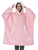 Sudaderas con capucha de gran tamaño para mujer, sudaderas con capucha de invierno, manta de TV gigante de lana con mangas, jersey de gran tamaño, sudaderas con capucha para mujer