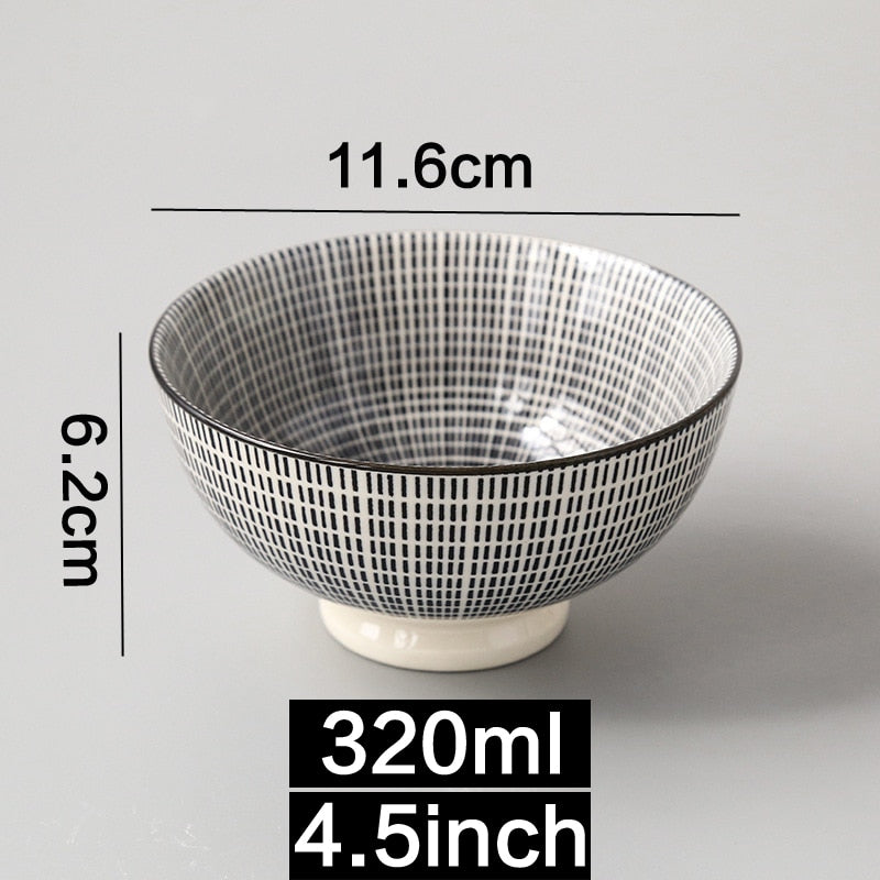 Japanese and Wind 4,5-Zoll-Reisschüssel Keramik Unglasiert Anti-Brühschüssel Europäische Einfache Haushaltssuppenschüssel Hochbeinig