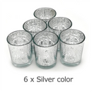 ERMAKOVA 6/12 Pcs Votive Candle Holder Mercury Glass Tealight Candle Holder for Wedding Parties Hotel Cafe Bar Home Decoration