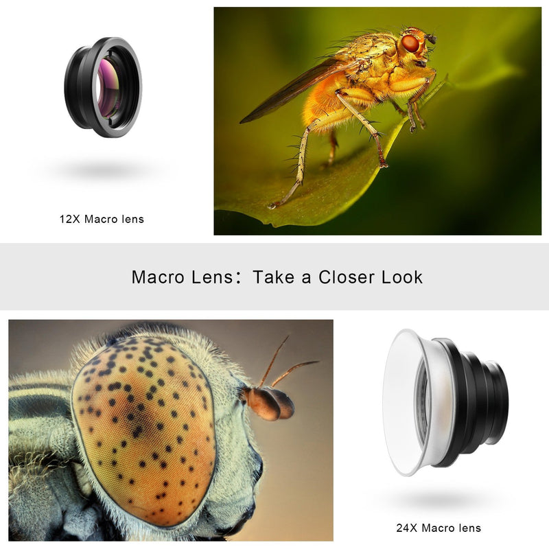 APEXEL Professional photography Macro Lens HD 12X-24X macro mobile phone lens for iPhone 6 7 Xiaomi Android IOS smartphone HD18X