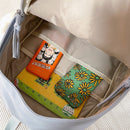 HOCODO Simple Solid Color Female Backpack Trend Waterproof Nylon Women Backpack Casual School Bag For Teenage Girls Shoulder Bag