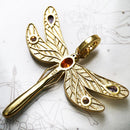 Pendant Golden Dragonfly,Spring Brand Jewelry Bohemia Playful 925 Sterling Silver Colourful Happy Gift For Women