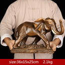 Feng Shui Elegant Elephant Resin Statue Lucky Wealth Figurine Crafts Ornaments Gift for Home Office Desktop Decoration