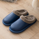 Waterproof Indoor Slippers Women Men Winter Home Floor Shoes Warm Plush Removable Insole Lovers Kitchen Working Slipper SH472