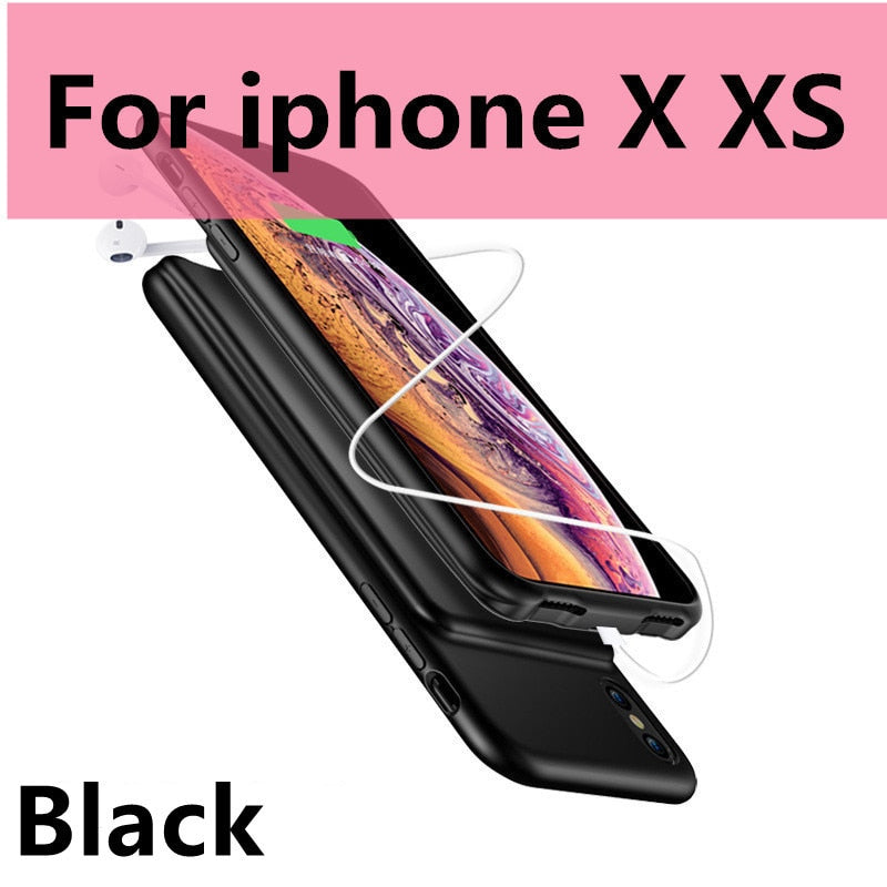 Xilecaly Battery Case for iPhone 13 Pro 12 11 Pro Max Smart Power Bank Charging Charger Cover for iPhone XS Max XR 7 8 Plus SE 2