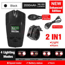 Bicycle Light USB Rechargeable Bike Odometer Front Light Flashlight with Computer LCD Speedometer Cycling Head Lantern Horn