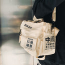 11 BYBB'S DARK Vintage Hip Hop bolso de hombro Streetwear lona Multi bolsillos escuela mensajero pecho bandolera hombres mujeres