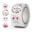 500pcs Round Labels Kraft Paper Thank You Sticker Dragees Candy Bag Flower Gift Box Cake Boxes and Packaging Wedding Stickers