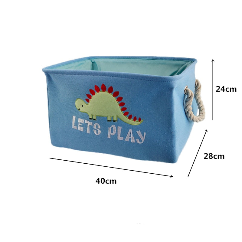 Baby Laundry Basket Cute Dinosaur  Foldable Toy Storage Bucket Picnic Dirty Clothes Basket Box Canvas Organizer Cartoon Animal