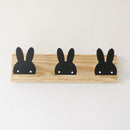 Kids Room Decorative Wooden Hooks White Bunny Dinosaur Natural Wood Hooks For Baby Boys Kids Nursery Room Storage Decoration