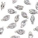 80-160pcs Cubic Zirconia Rhinestone Charms Pendants Drop Heart Crystal Charms for Jewelry DIY Earrings Necklace Bracelet Making