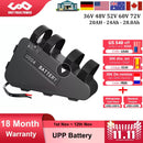 Batería LG Tesla EBike 21700 18650 paquete de batería triangular 36V 48V 52V 20Ah 24Ah 28.8Ah para Motor de 750W 500W 1000W 2000W