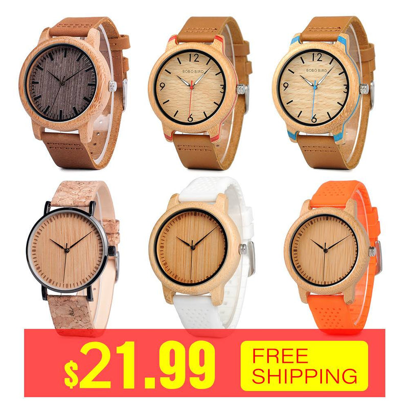 Reloj BOBO BIRD para hombre, precio de promoción, reloj de pareja de madera, reloj de pulsera de cuarzo, reloj de madera hecho a mano como regalo, reloj masculino