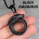 Ouroboros serpiente dragón hombres collares largos colgantes cadena Hip Hop para niño hombre Acero inoxidable joyería creatividad regalo al por mayor