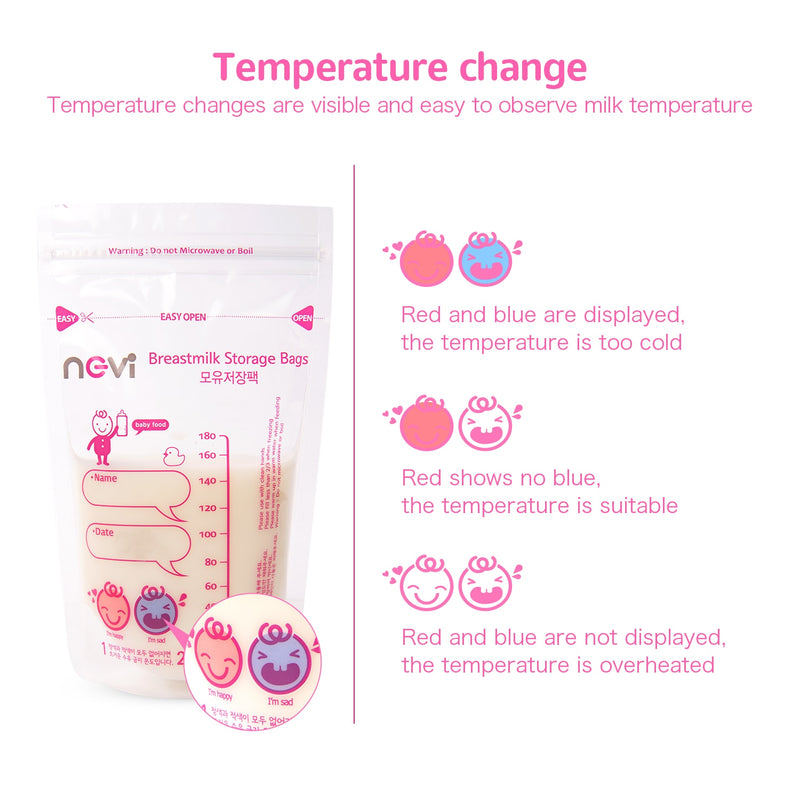 NCVI Breastmilk Storage Bags,180 Counts 6 Oz Milk Freezer Bags for Long Term Breastfeeding Storage Imported From Korea,BPA Free