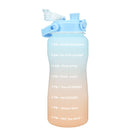 QuiFit 2L 64OZ Half Gallon Motivational Water Bottle With Time Marker Flip-Flop BPA Free Portable Sports Phone Stand GYM Jug