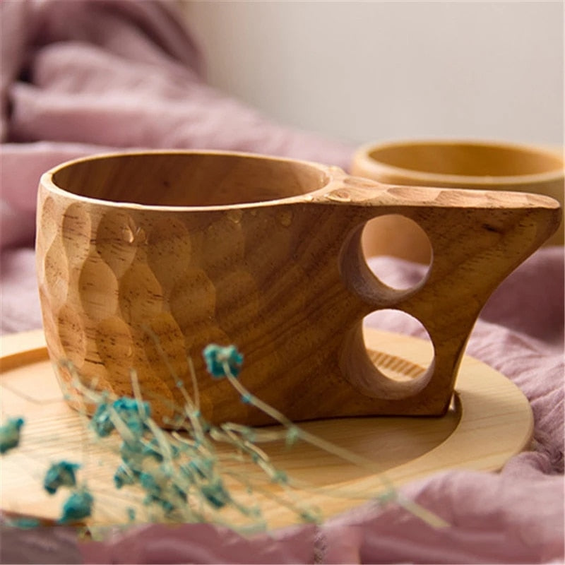 New Chinese Portable Wood Coffee Mug Rubber Wooden Tea Milk Cups Water Drinking Mugs Drinkware Handmade Juice Lemon Teacup Gift