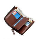 2022 Fashion Men's Genuine Leather Wallet RFID Anti Theft Male Business Card Holder Man Money Bag Purse Zipper Wallet for Men