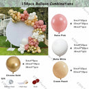Doubled Dust Pink Boho Wedding Engagement Decoration Chrome Rose Gold Nude Balloons Garland Ballon Arch Global Birthday Decor