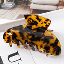 Fashion Leopard Print Hair Claws Geometric Hair Clamp Grab Hair Styling Hair Clips for Women Girls Hairpin Hair Accessories