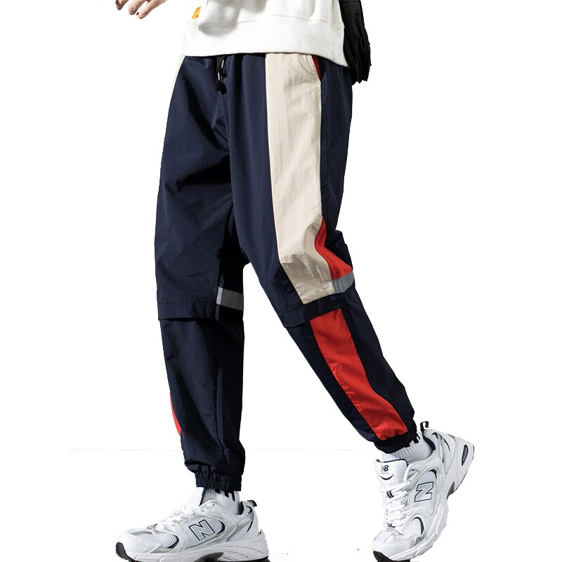 Streetwear Men Black Joggers Pants 2023 Mens Big Pockets Ribbons Hiphop Cargo Pants Male Overalls Sweatpants Men Clothes