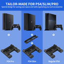 For PS4/PS4 Slim/PS4 Pro Vertical Stand LED Cooling Fan Dual Controller Charger Charging Station For SONY Playstation 4 Cooler