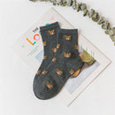 Nuevos calcetines con estampado de animales Kawaii, calcetines bonitos de estilo coreano para mujer, calcetines de algodón con dibujo de gato y Panda para mujer y niña, calcetines meias mulher skarpety sox