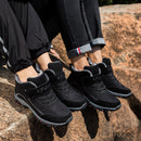 Botas impermeables de invierno para hombre con piel, botas de nieve cálidas para mujer, zapatos informales de trabajo para hombre, zapatillas de deporte, botines de goma de talla grande