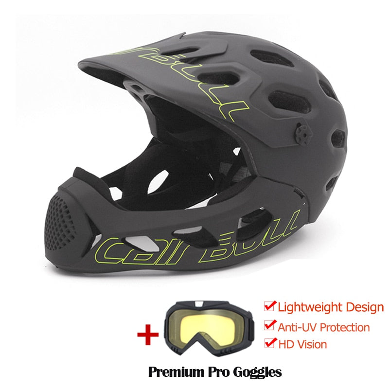 Casco de bicicleta Cairbull para hombre y mujer, casco de ciclismo de montaña MTB de cara completa en molde, gorras para casco de bicicleta deportiva de seguridad para carreras todoterreno