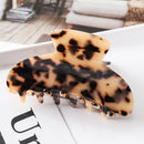 Fashion Leopard Print Hair Claws Geometric Hair Clamp Grab Hair Styling Hair Clips for Women Girls Hairpin Hair Accessories