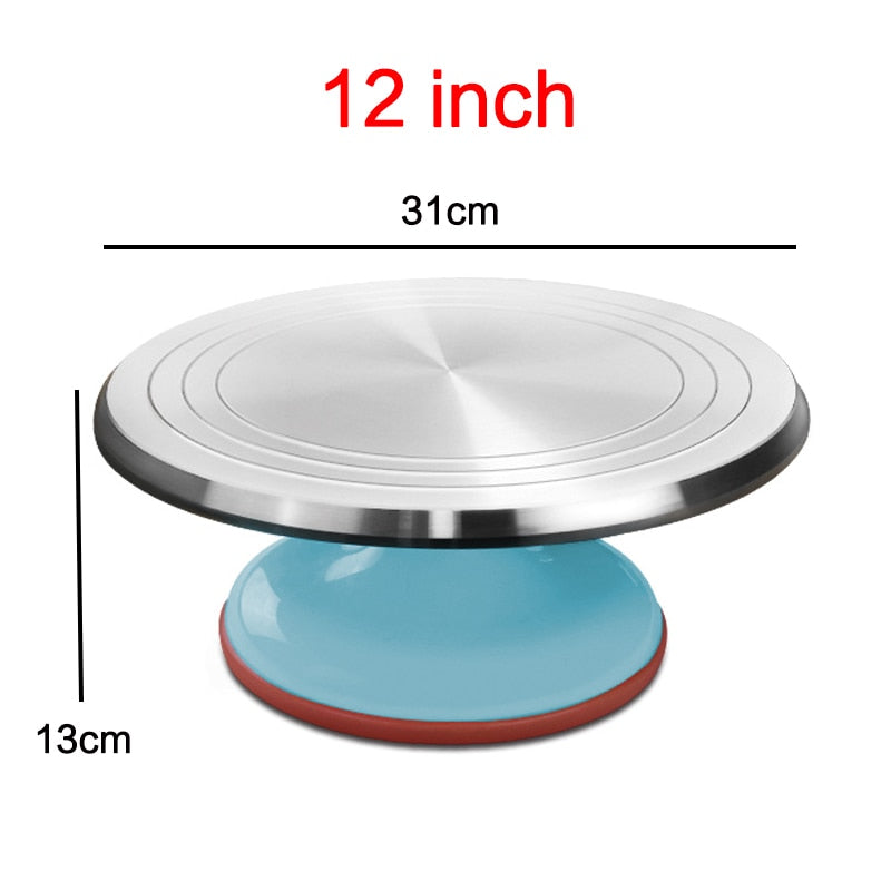 8-12 Inch High-quality Cake Turntable Platform Aluminum Alloy Rotating Baking Stand Decorating Tools Mould Scale Maker Dessert