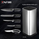 Juego de Chef de cocina XITUO, juego de 4-8 uds, cuchillo de acero inoxidable, soporte para cuchillos Santoku, cuchilla de corte de utilidad, cuchillos para pelar pan, tijeras