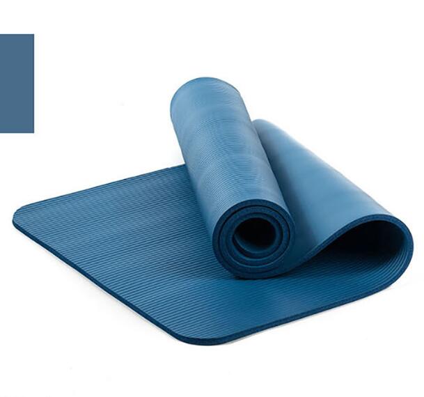 Hochwertige 10 mm NBR-Yogamatte mit kostenlosem Trageseil, 183 x 61 cm, rutschfeste, dicke Unterlage, Fitness-Pilates-Matte für Fitness im Freien