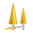 Step Drills 3Pcs Metric Spiral Flute The Pagoda Shape Hole Cutter 4-12/20/32mm HSS Steel Cone Drill Bit Set Step Drill Bit