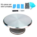 12inch  aluminum alloy Decorating Mouth Scraper Set Rotating Turntable Cake Decorating Turntable Bake Cake Mold Baking Tools Set