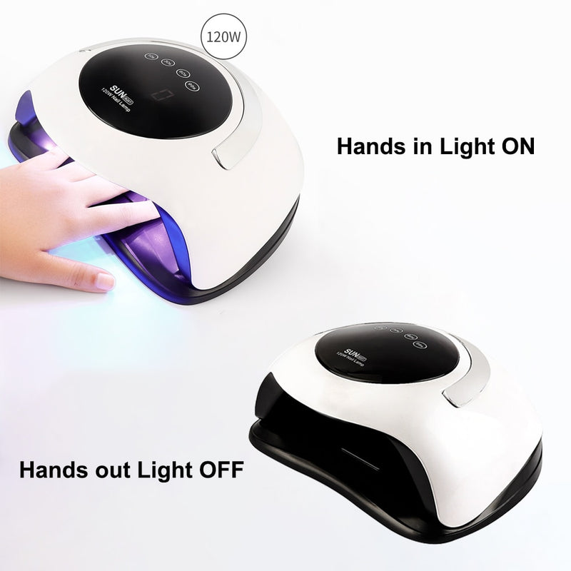 Sensor inteligente UV lámpara de uñas secador de uñas LED UV lámpara de hielo manicura pedicura Gel de uñas barniz de curado luz UV esmalte de uñas de secado rápido