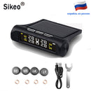 Solar TPMS Tire Pressure Monitoring System Universal Wheel Air Pressure Security Alarm External Sensors Multi Warnning Function
