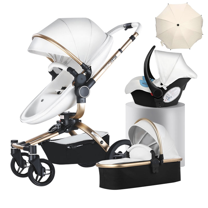 Fast and free shipping 3in1 Aulon baby stroller free return pram new model in 2021 lying and seat 2in1 carriage