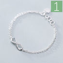 Trustdavis Genuine 925 Sterling Silver Sweet Minimalist Double Layer Infinity CZ Bracelet For Women Wedding Jewelry Gift DS2177