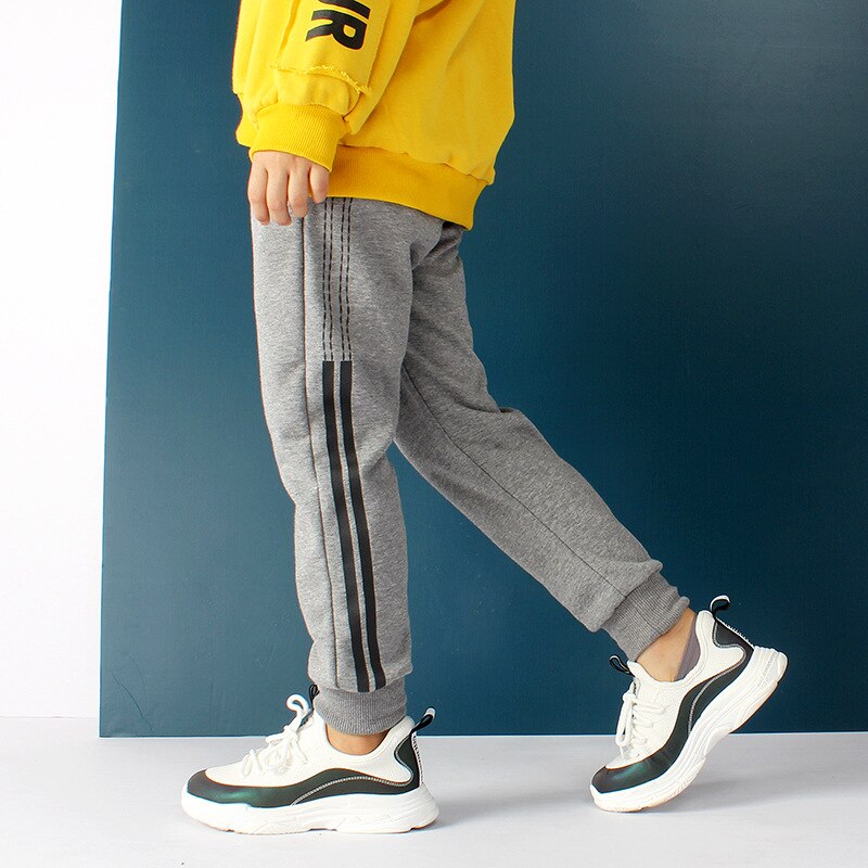 Sport Boys Pants Cotton Teenage School Loose Trousers Casual Kids Autumn Outerwear Long Sweatpant Children Clothes 5 8 10 12 14Y