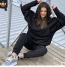 2022 New Women Casual Two Piece Set Women Elegant Hoodie Sweatshirt And Harajuku A-line Skirts Two Piece Set Front Pocket Suit