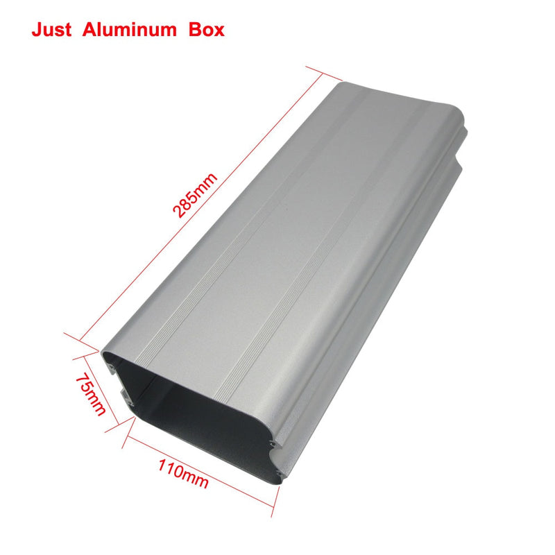 24V 36V 48V Electric E Bike Battery Box Case Cover Empty Silver Fish Ebike Aluminum Housing Accessories Bottom / Top Discharge