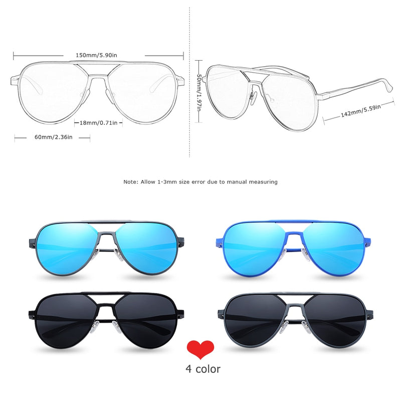 Barcur Oversize-Aluminium-Sonnenbrille Herren polarisiert Trending Styles Sonnenbrille Herren Antireflex-Oculos mit Box-Geschenk