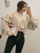 Alien Kitty 2022 New Spring Korean Style Loose Sweater Women Solid Knitted Pullovers Winter Warm Sweaters Femme