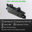 Batería LG Tesla EBike 21700 18650 paquete de batería triangular 36V 48V 52V 20Ah 24Ah 28.8Ah para Motor de 750W 500W 1000W 2000W