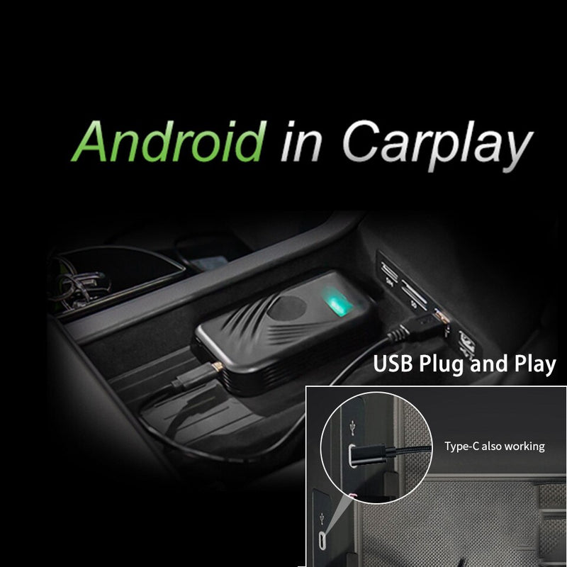 Neues Upgrade 4 + 64G Carplay Box Universal Car Android System Car-Play AI USB Dongle