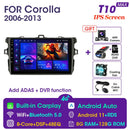 Vtopek 9" 4G Carplay 2din Android 11 Autoradio Multimedia Player GPS Navigation für Toyota Corolla E140/150 2006-2013 Haupteinheit