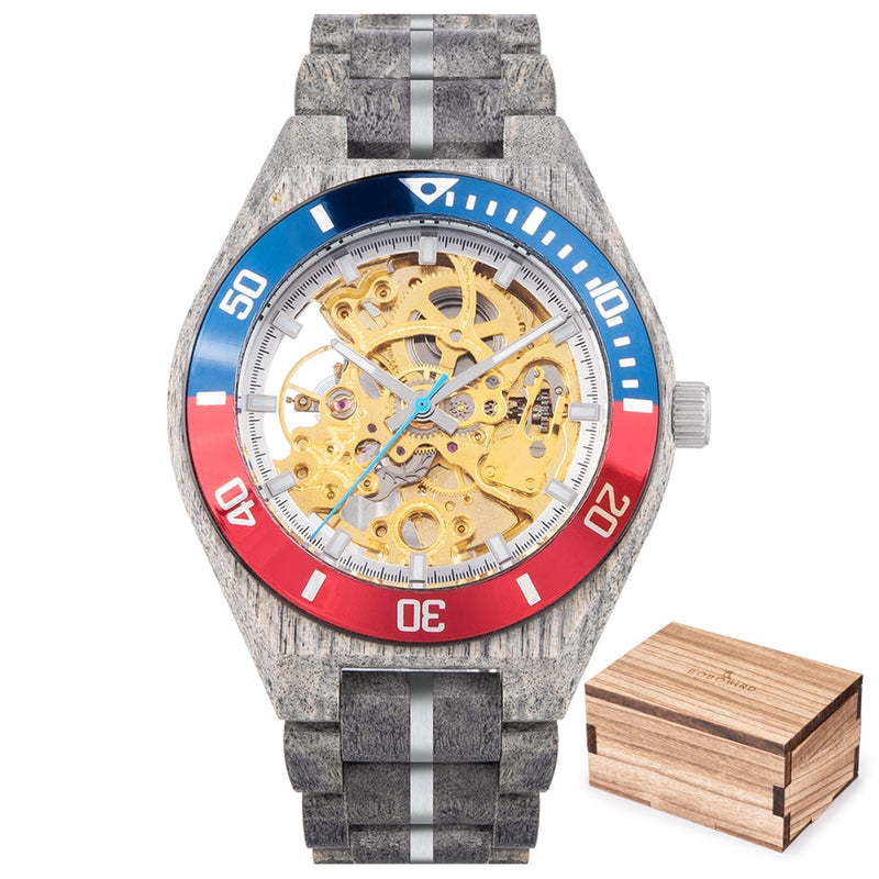 Reloj Mecánico de madera BOBO BIRD para hombre, relojes grandes para hombre, relojes de lujo de la mejor marca, relojes erkek kol saati, triangulación de envíos