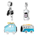 Hot sale Car Keys Sterling Silver 925 Charms Pendant beads Fit JIUHAO bracelets for DIY jewelry making